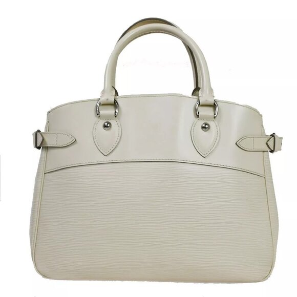 LOUIS VUITTON LV Logo Passy PM Hand Bag Epi Leather Ivoire - Picture 1 of 16